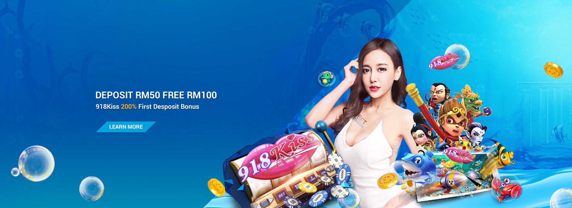 iBET Online Casino Slot Promotion-918Kiss,Mega888,Joker123 200% First Deposit Bonus